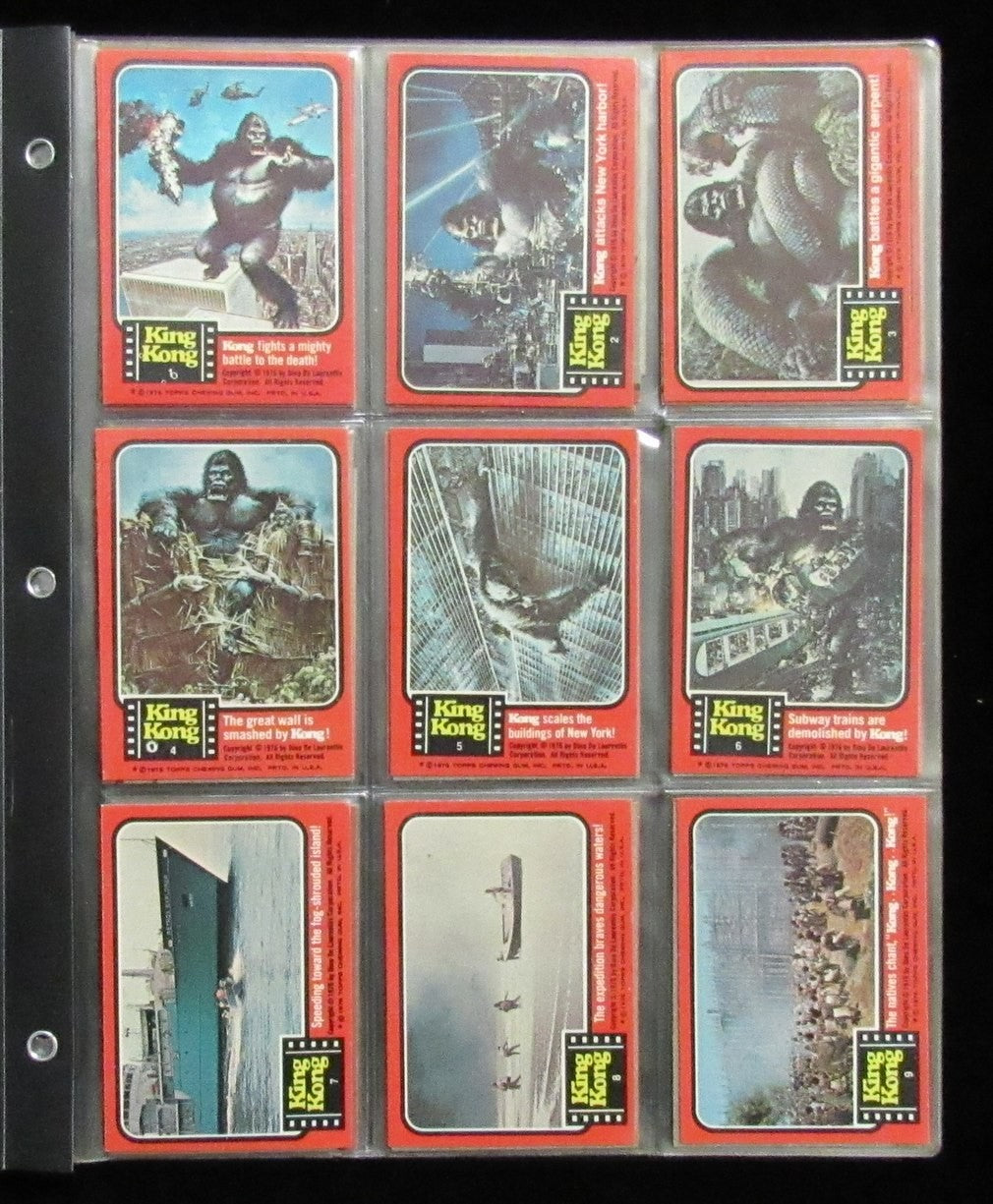 1976 Topps King Cong Complete 55 Card Set 11/11 Stickers 197530