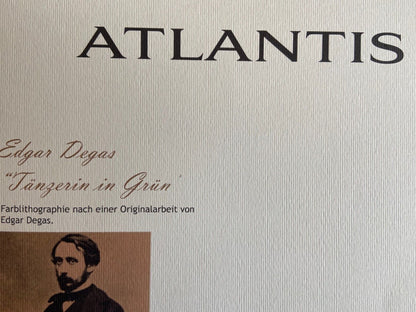 Edgar Degas Lithograph Coa Signed Numbered 180