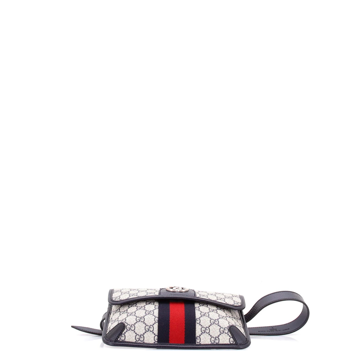 Gucci Ophidia Flap Belt Bag Gg Coated Canvas With Leather