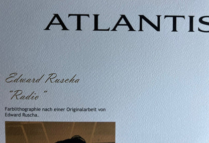 Ed Ruscha Lithograph Coa Signed Op Numbered In Pencil Certified