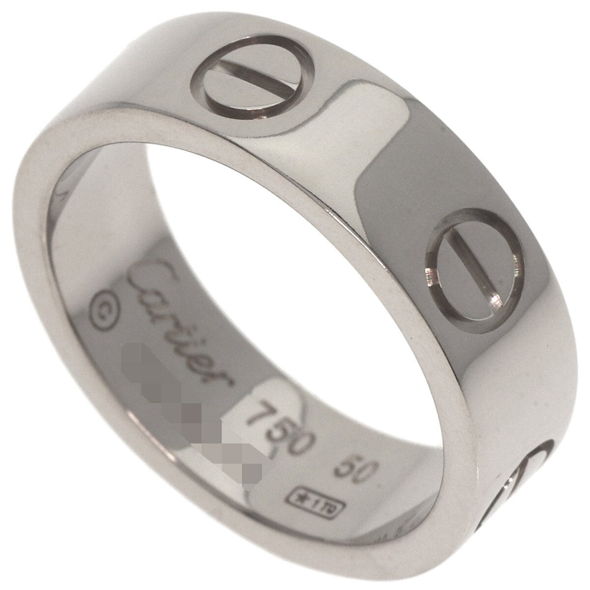 CARTIER   Ring love ring #50 K18 White Gold