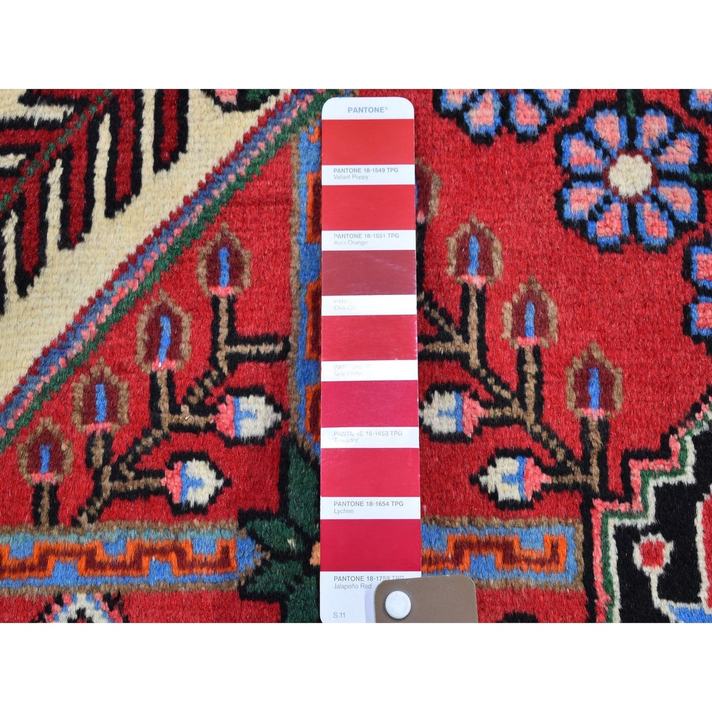 3'8"X5'3" Vintage Farsian Amadan Exc Cond Tribal Design Wool Handmade Rug