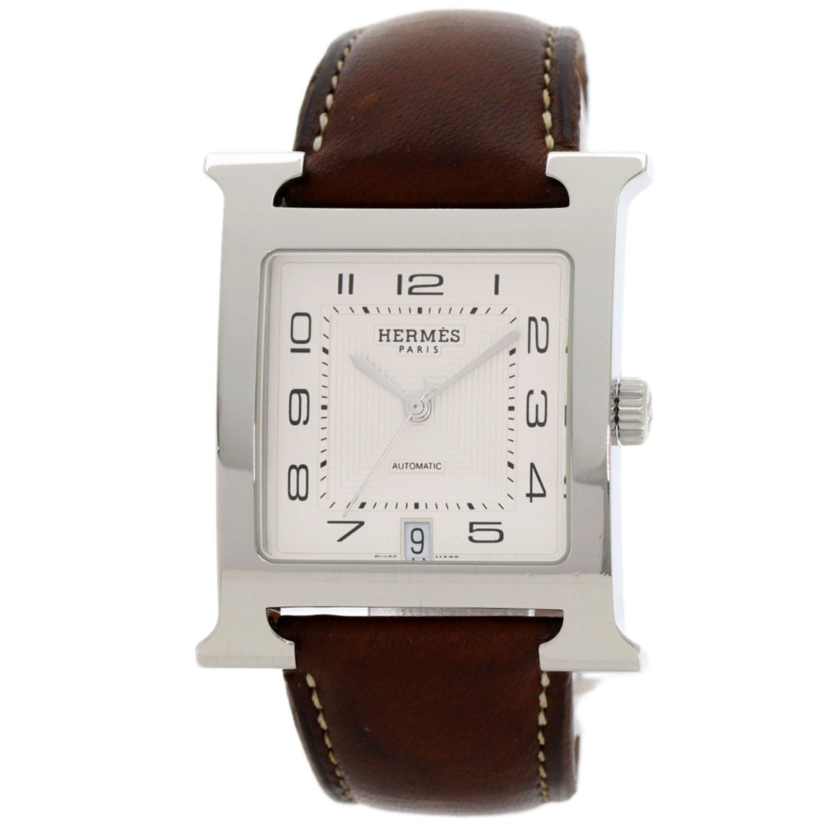 Hermes H Watch Watches Hh2.810 Stainless Steel/Leather