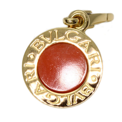 Gold BVLGARI Coral Pendant top K18 Yellow