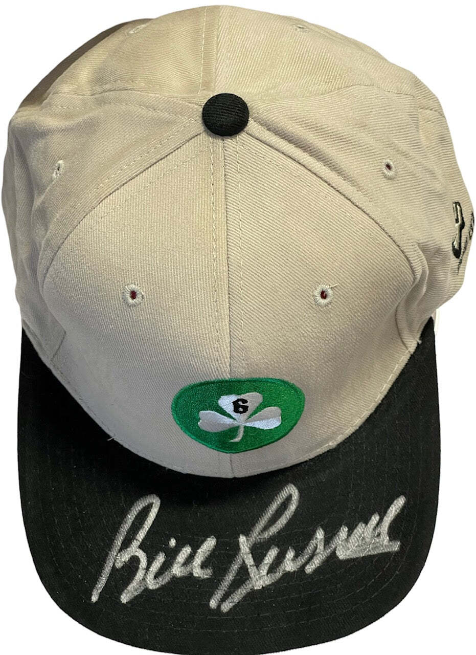 Beige Hat Autographed Boston Celtics New Era Bill Russell