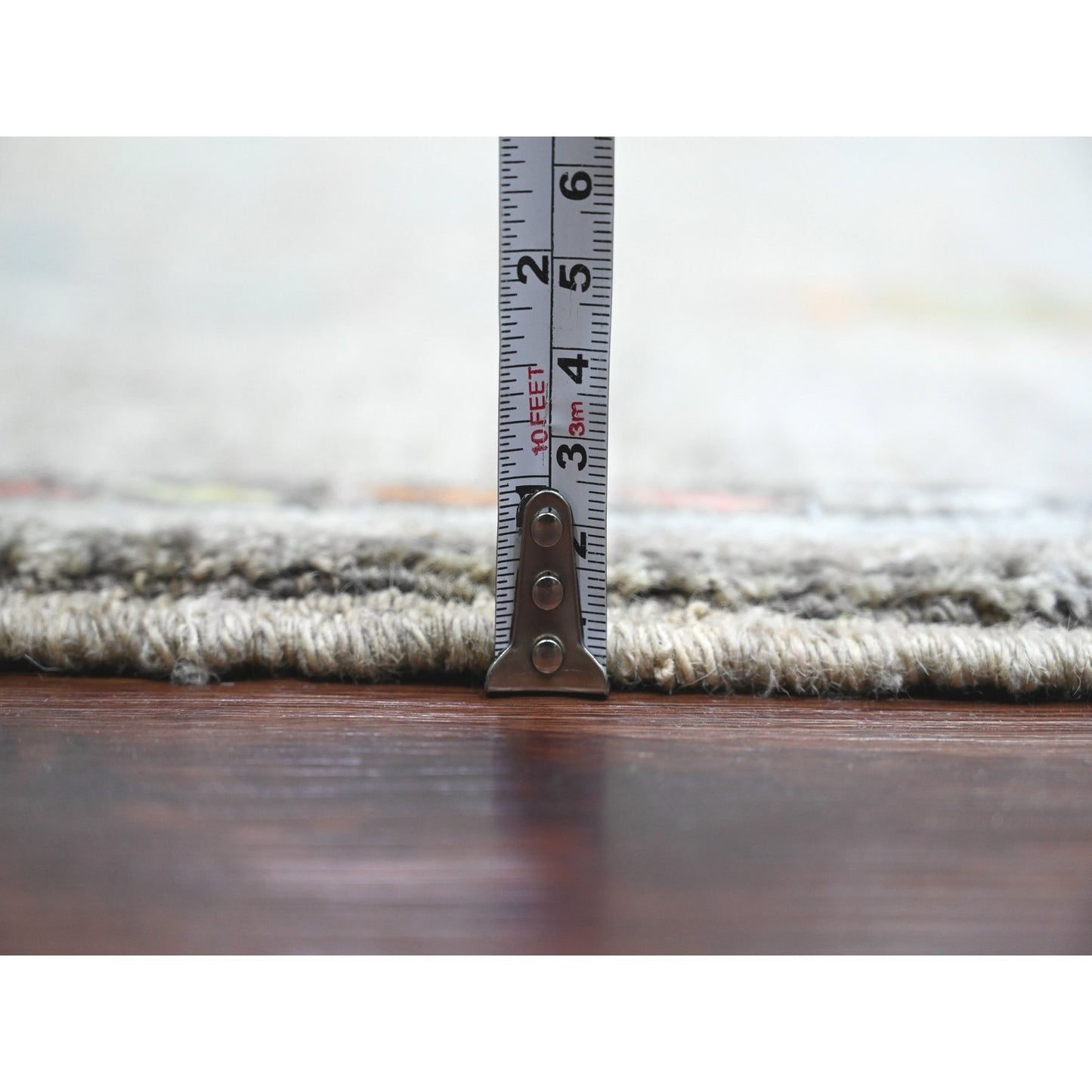 Rug 9'1"x11'5" Gray Moroccan Berber Influence Wool Hand Knotted Oriental