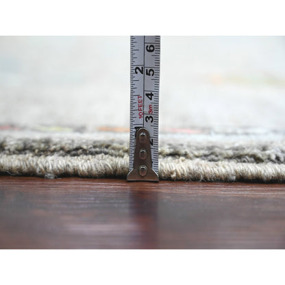 Rug 9'1"x11'5" Gray Moroccan Berber Influence Wool Hand Knotted Oriental