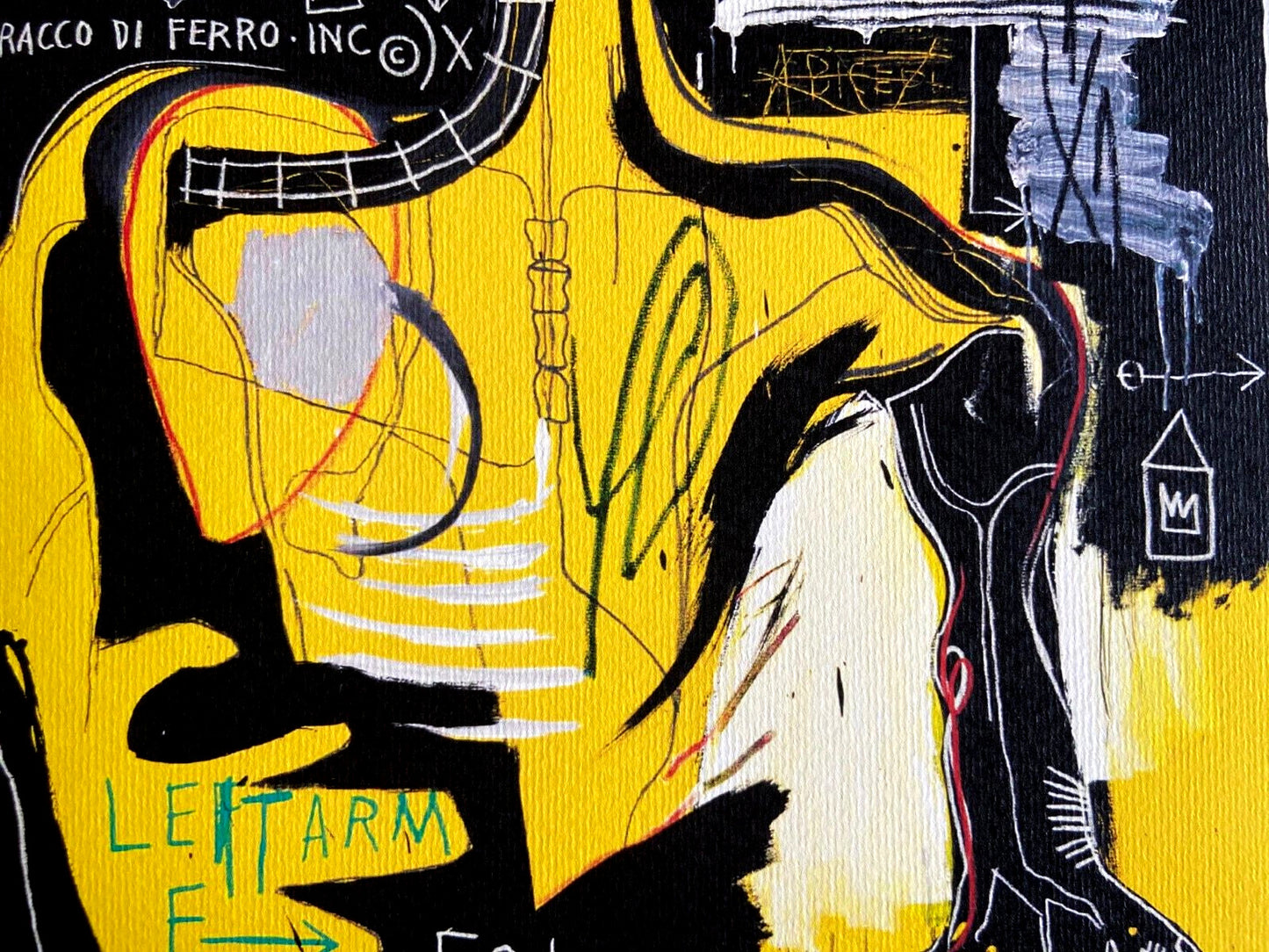 Jean-Michel Basquiat Lithograph Coa Signed Numbered - Jasper Johns