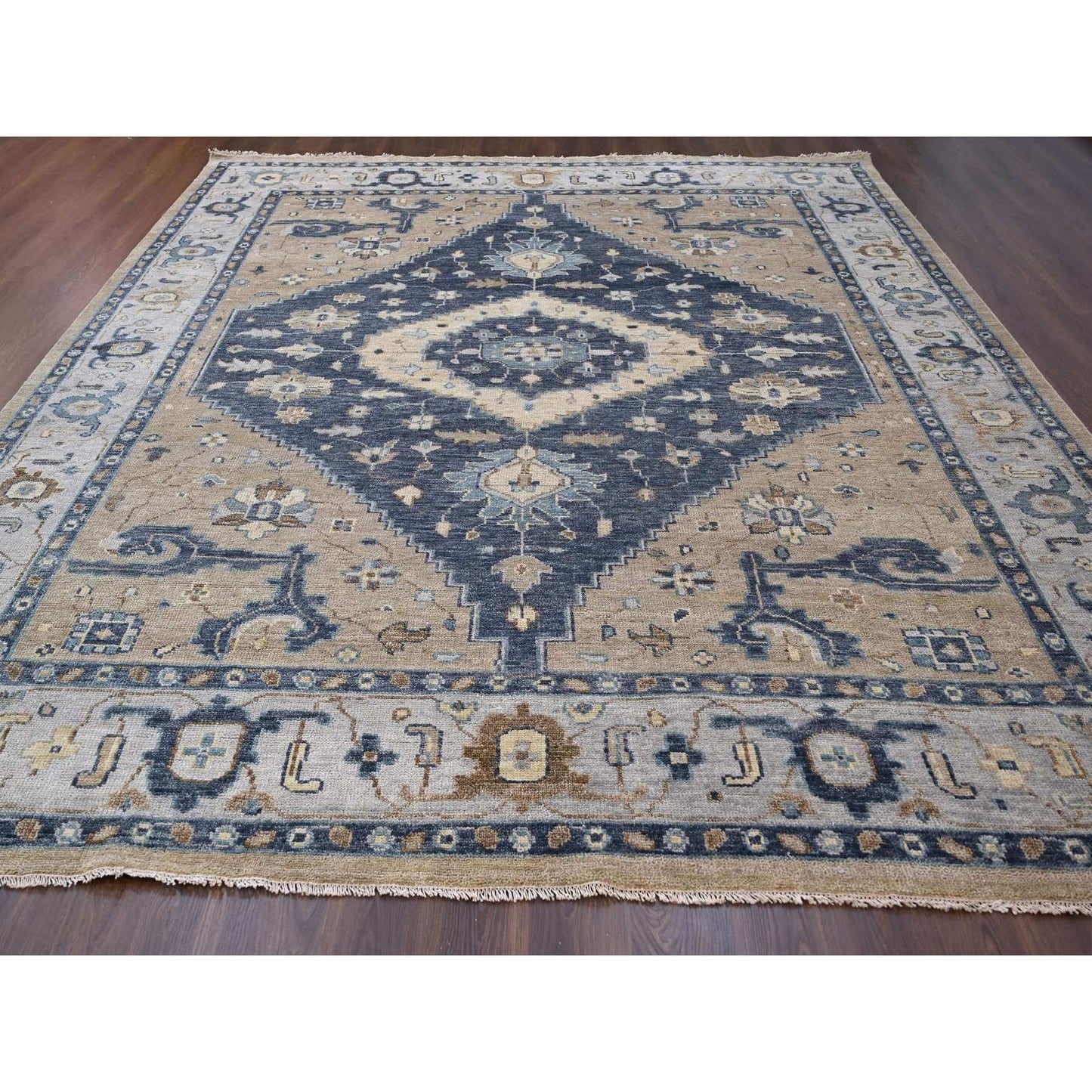 12'X14'9" Blue Bookshaish Design Wool Hand Knotted Oversize Oriental Rug