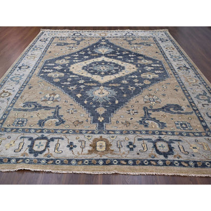 12'X14'9" Blue Bookshaish Design Wool Hand Knotted Oversize Oriental Rug