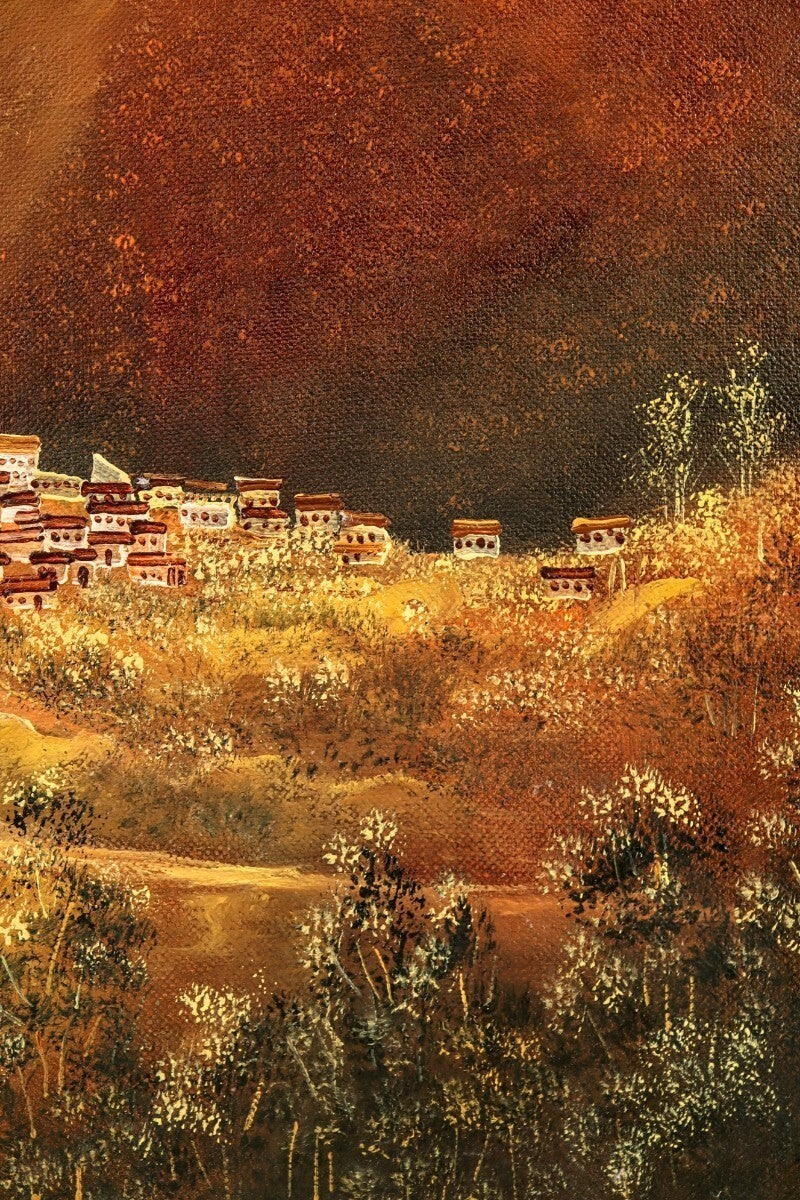 Oil painting Original Saliendo 1999 Pazmio Cruz Inti de Alaus