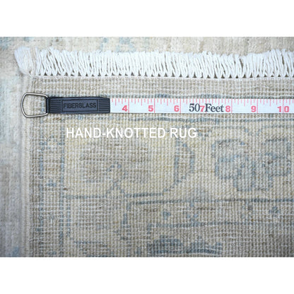 2'5"X23'8" Beige Washed Out Peshawar Hand Knotted Wool Xl Runner Rug