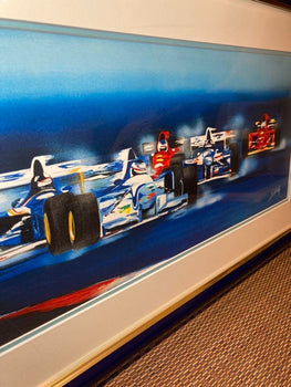 Victor Spahn F1 Original Silk Screen Signed Coa Limited Edition 8/30 Framed