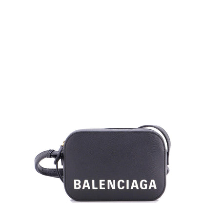 Balenciaga Logo Ville Camera Bag Leather Xs