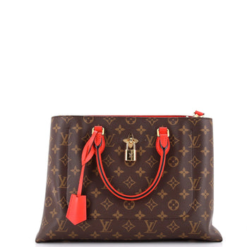 Leather Louis Vuitton Flower Tote Monogram Canvas with