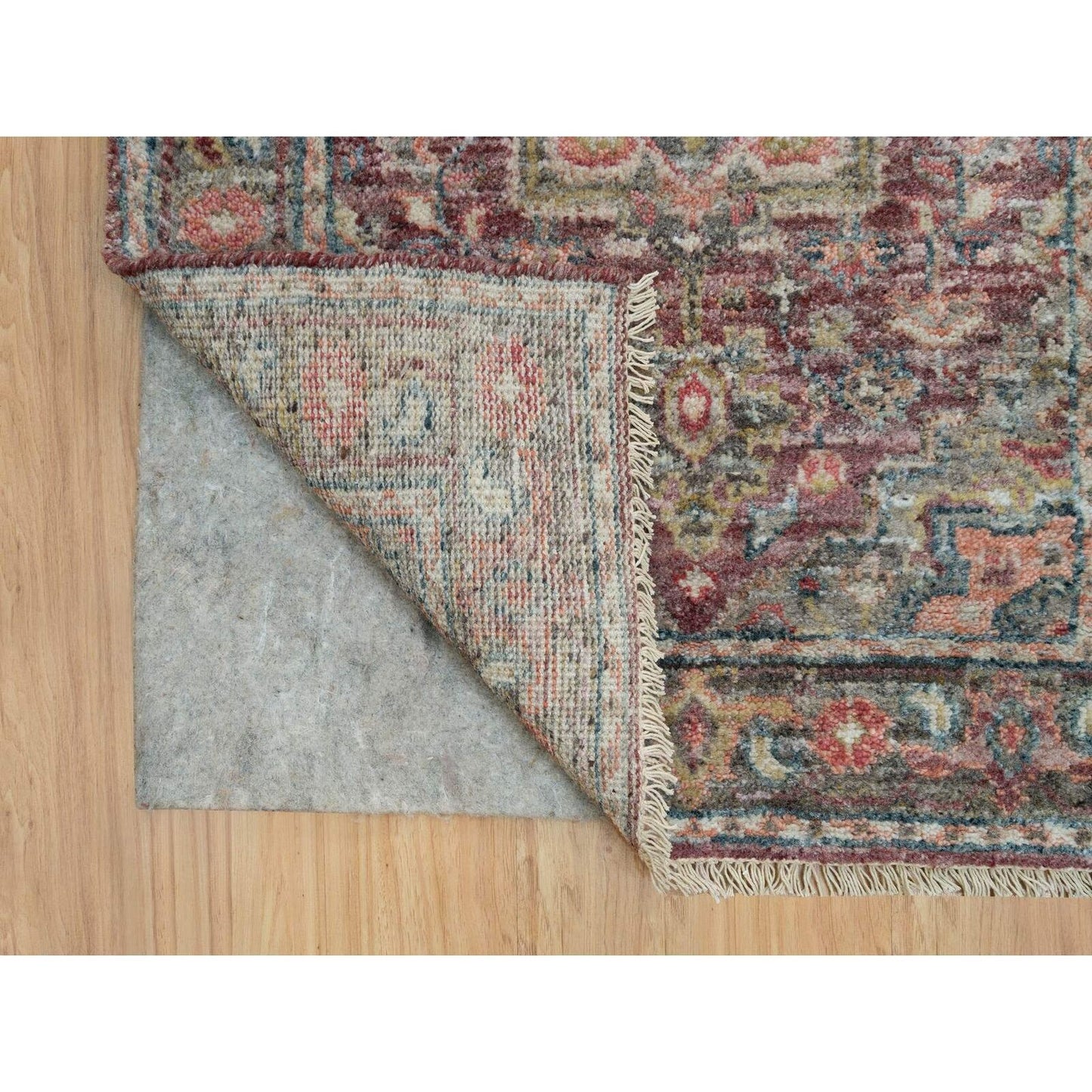 2'6"X18' Red Soft Wool Heriz Revival Hand Knotted Xl Runner Oriental Rug