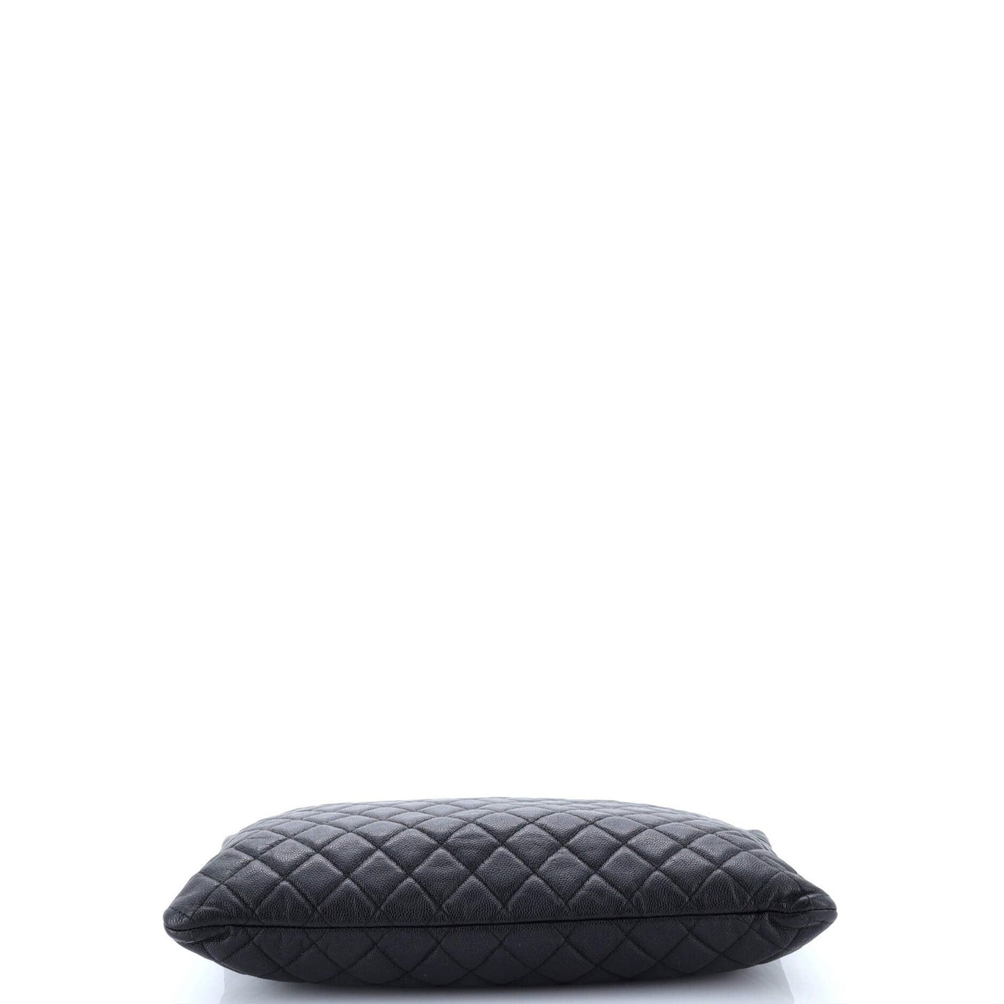 Chanel Boy O Case Clutch Quilted Caviar Large