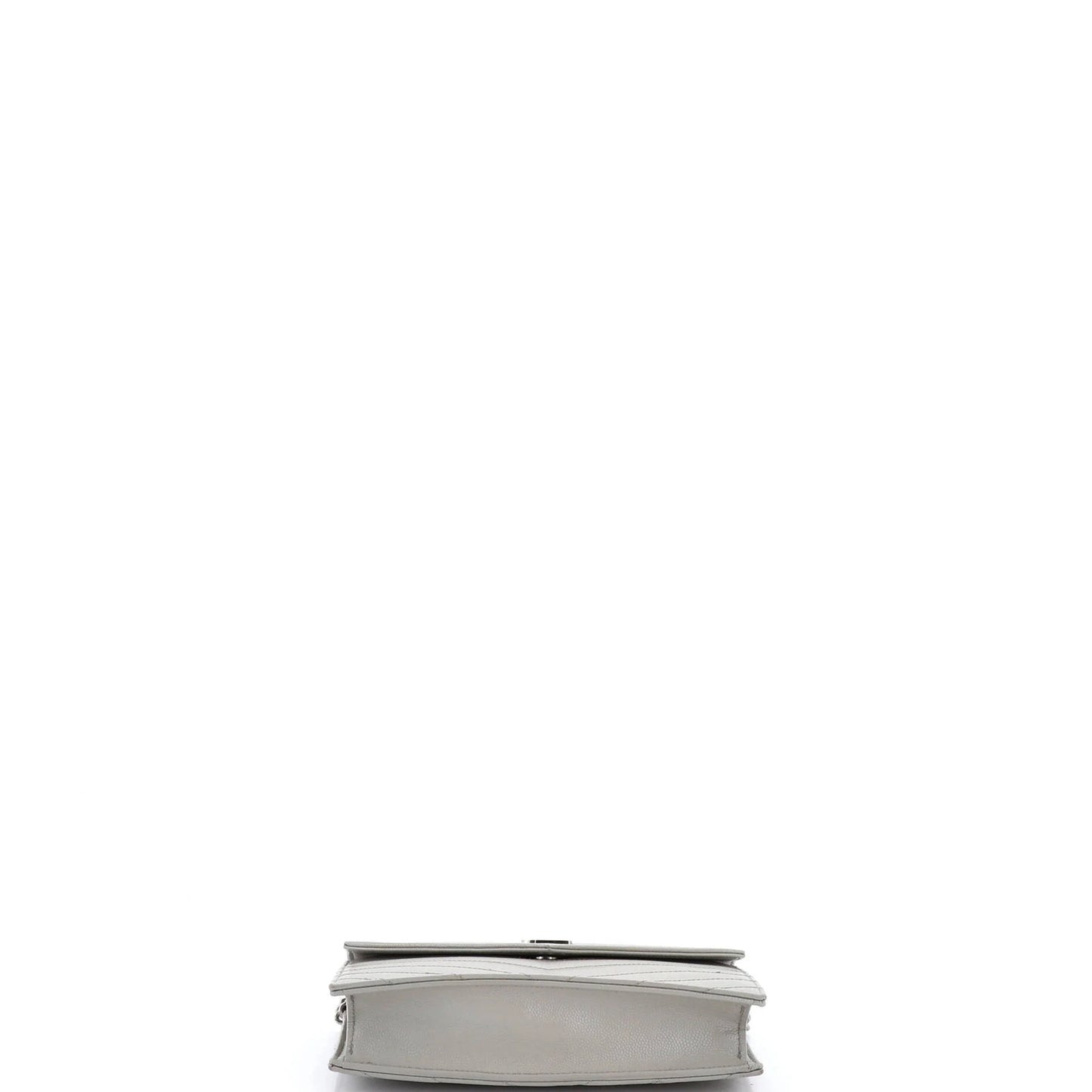 Saint Laurent Classic Monogram Wallet On Chain Matelasse Chevron Leather Small