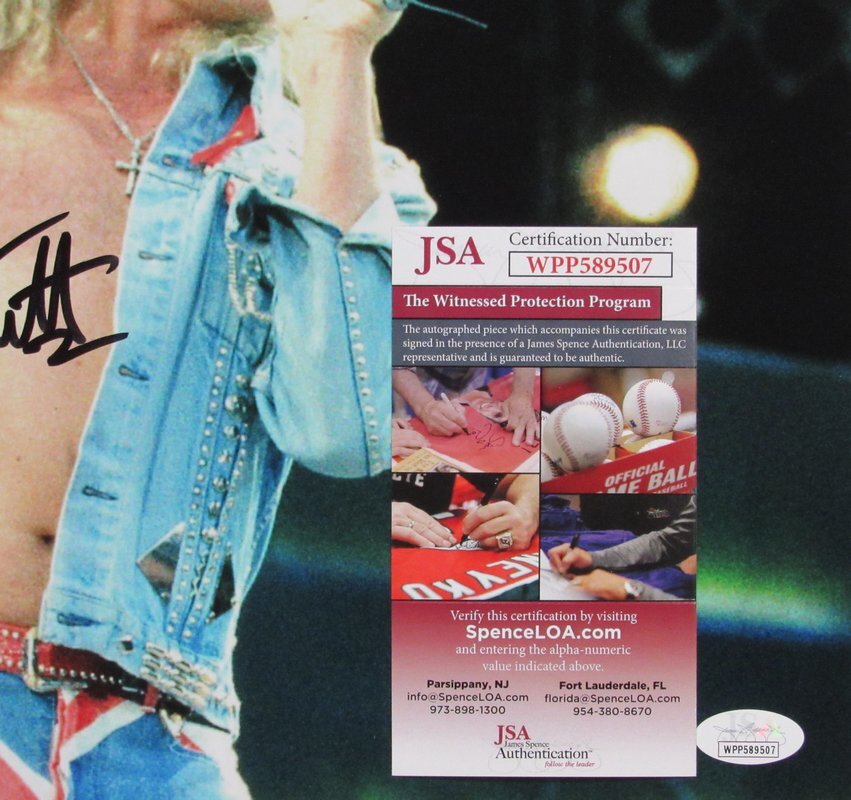 Joe Elliott Autographed 11X14 Photo Def Leppard Jsa