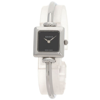 Steel GUCCI Square face Watches 1900L Stainless Steel/ Stainless