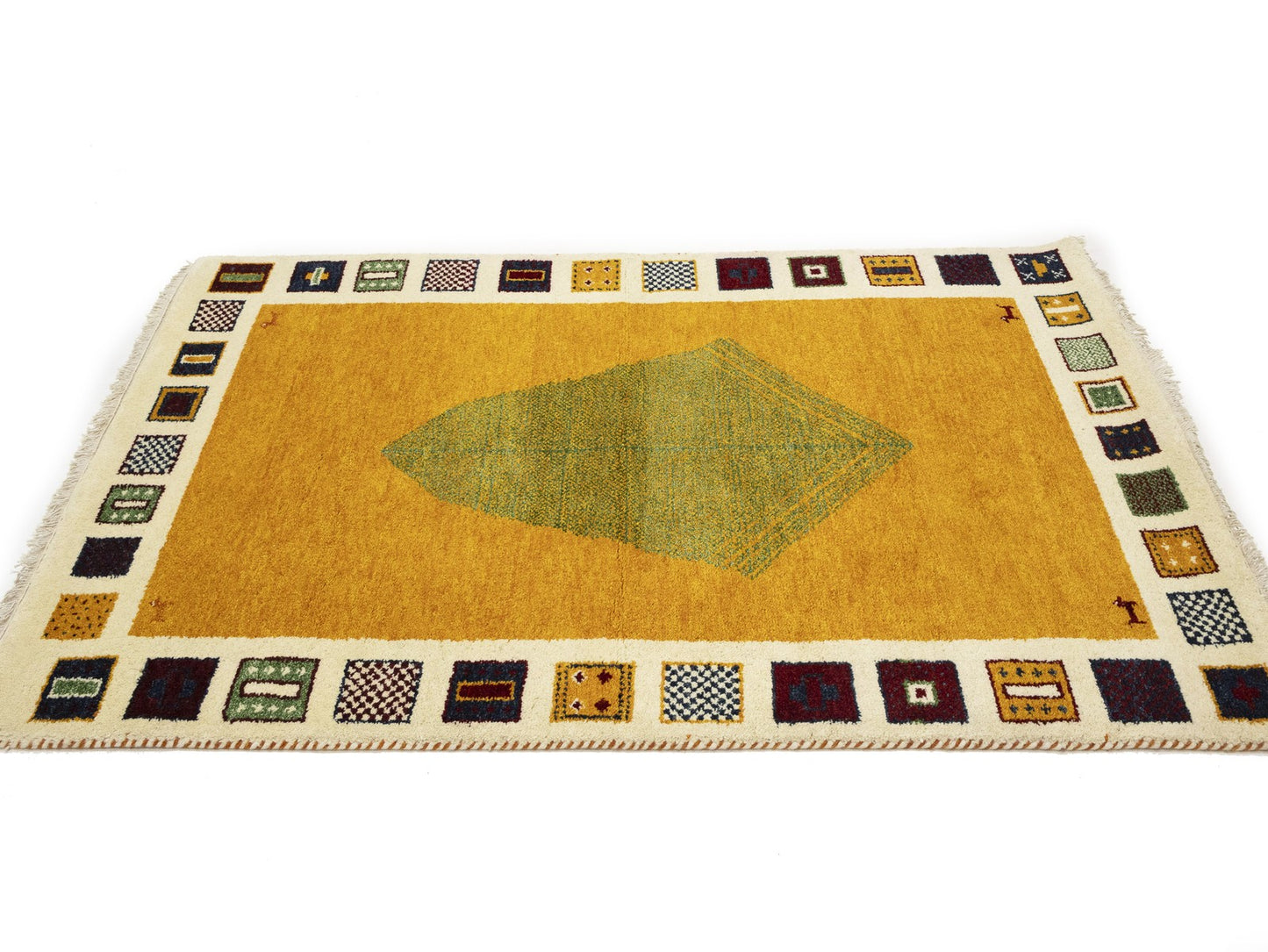 Decor Handmade Indo-Gabbeh Rug 4X6 Modern Bordered Oriental Carpet Entryway