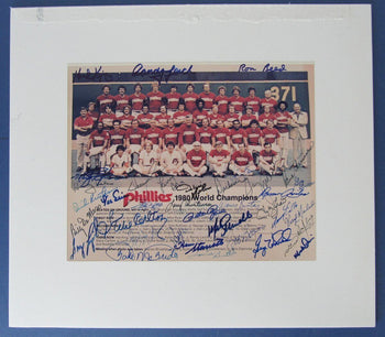 1980 World Series Champions Phillies Team Signed
