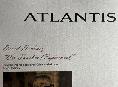 David Hockney Signed Hand Numbered Painting Coa