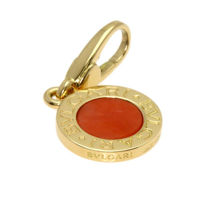 Gold BVLGARI Coral Pendant top K18 Yellow