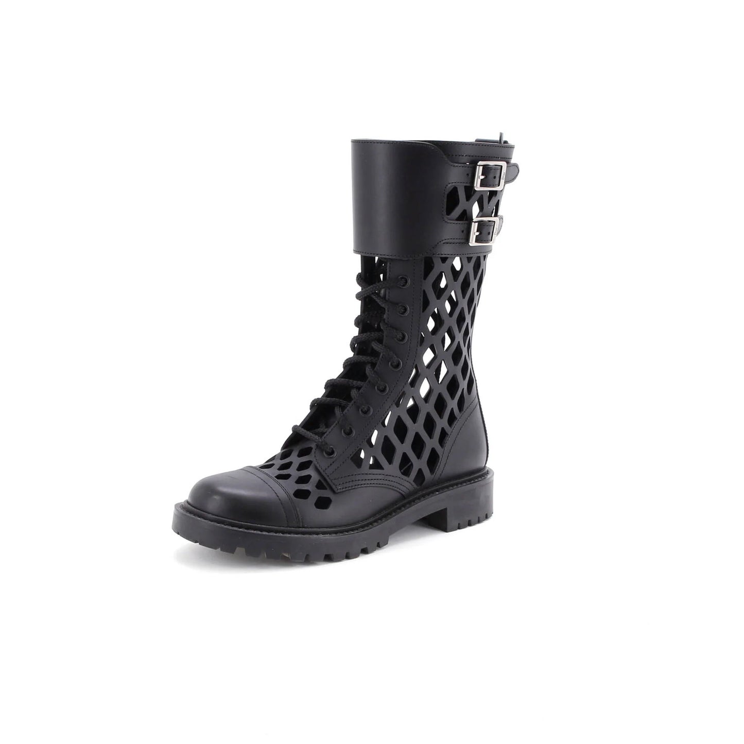 Christian Dior Women'S D-Trap Cut-Out Ankle Boots Leather