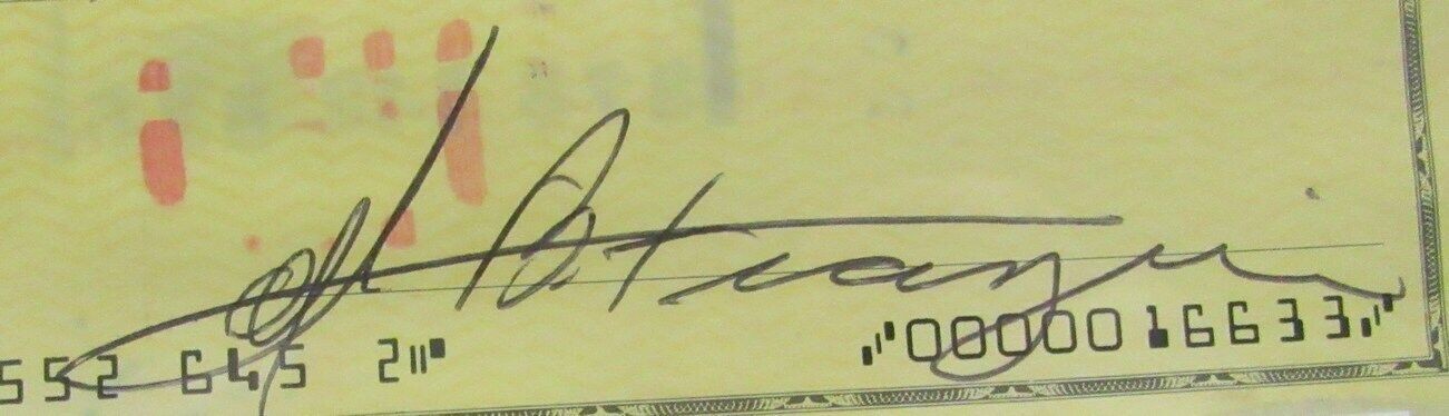 Joe Frazier Boxing Champ Signed/Autographed 1977 Bank Check Psa/Dna 167505