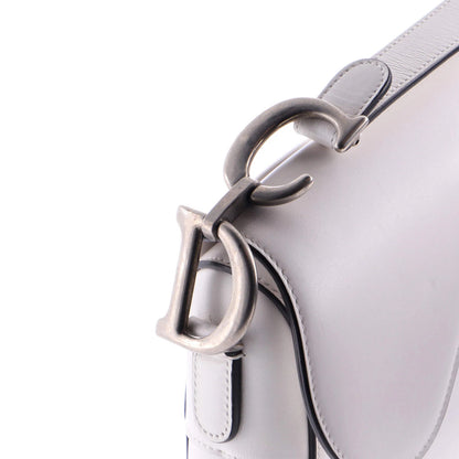 Christian Dior Saddle Handbag Leather Medium