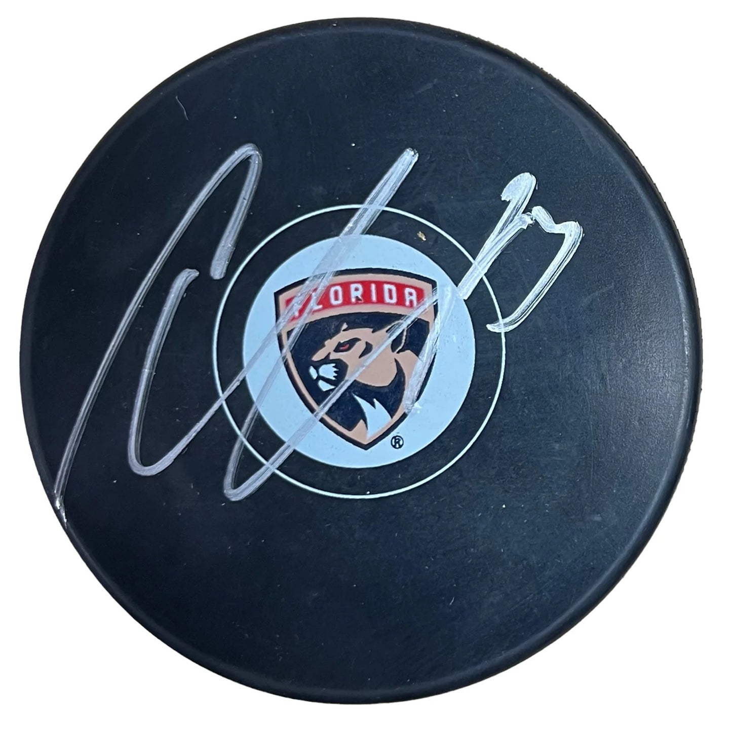 Carter Verhaeghe Autographed Panthers Puck (Jsa)