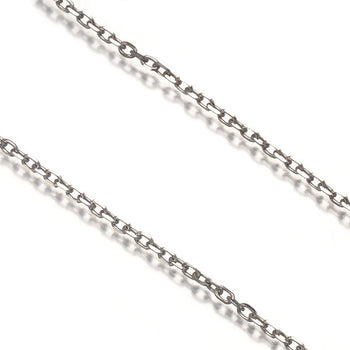 Mikimoto Cable Chain Necklace 41Cm 18K 750 White Gold
