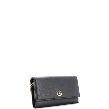 Gucci Gg Marmont Continental Chain Wallet Leather