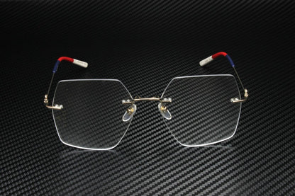 GUCCI GG0683O 003 Rectangular Squared Gold Blue 55 mm Women's Eyeglasses