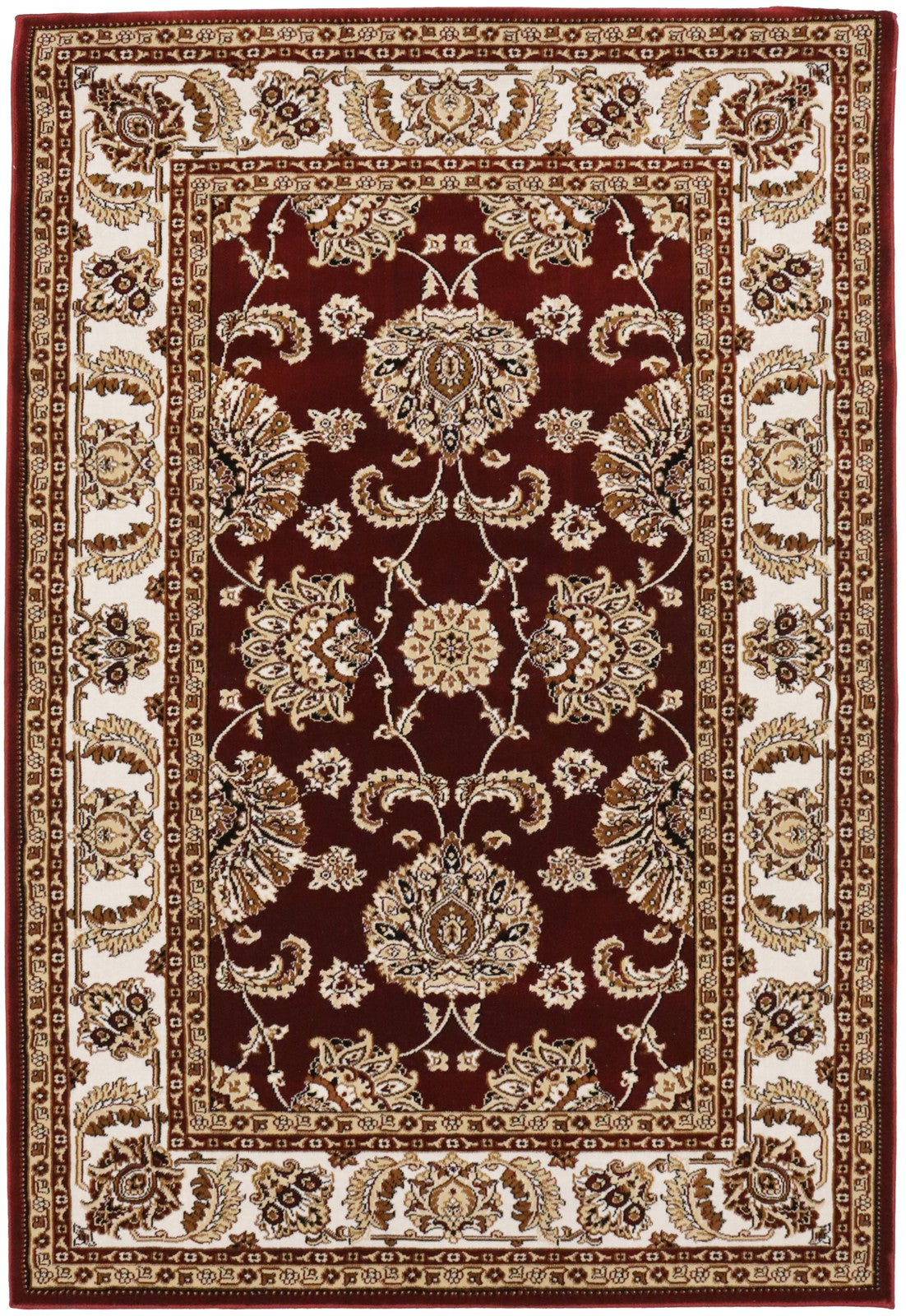 Vintage Style Red Floral Classic Oriental 4X6 Machine-Made Rug Entryway Carpet