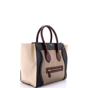 Celine Bicolor Luggage Bag Leather Mini