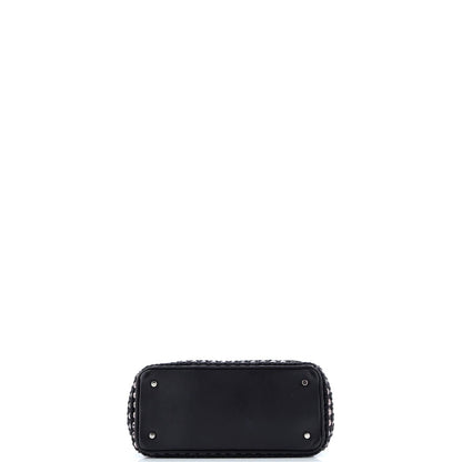Christian Dior Diorissimo Tote Patch Embellished Metallic Tweed Mini