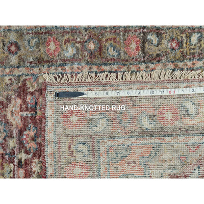2'6"X18' Red Soft Wool Heriz Revival Hand Knotted Xl Runner Oriental Rug