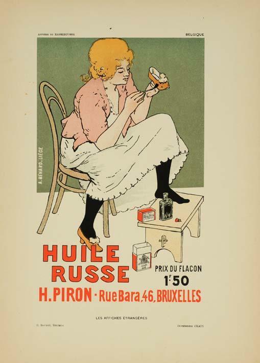 Rassenfosse Original Vintage Poster Huile Russe For Affiches Etrangeres 1897