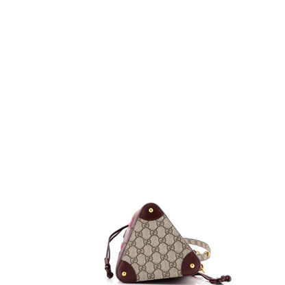 Gucci Gg Triangle Bucket Bag Quilted Microguccissima Canvas And Gg Coated Canvas