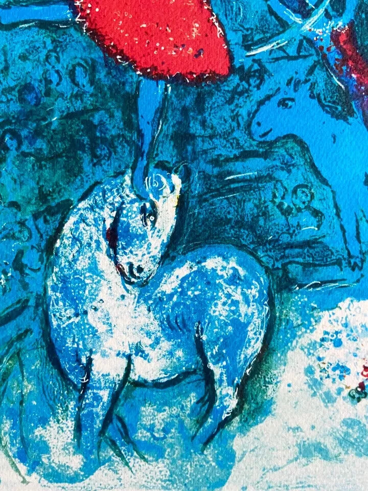 Marc Chagall Lithograph Mourlot 1967 Coa Original Signed Op Published