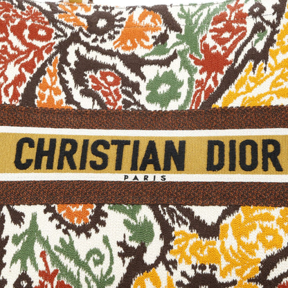 Christian Dior Book Tote Embroidered Canvas Large