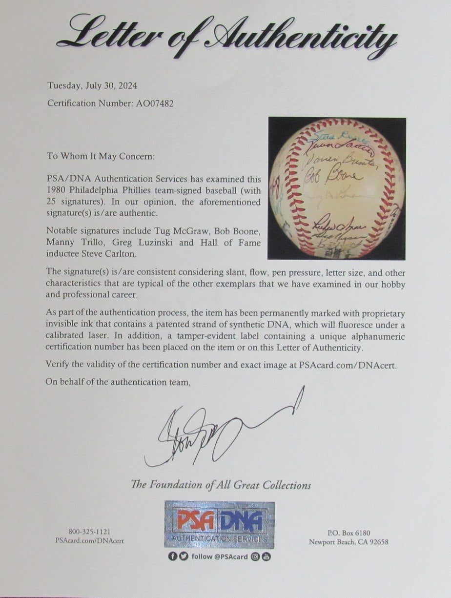 1980 Philadelphia Phillies Multi-Signed By 25 Onl