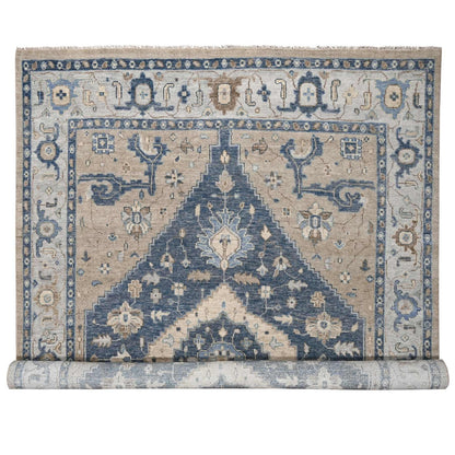 12'X14'9" Blue Bookshaish Design Wool Hand Knotted Oversize Oriental Rug