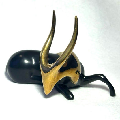 Loet Vanderveen Limited Edition Bronze Antelope Gold Signed Sculpture Ed2500