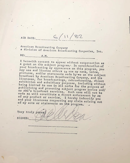 Eve Arden Autographed Contract (Jsa)