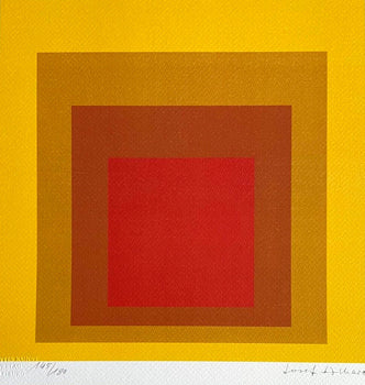 Josef Albers Lithograph Coa Signed O.P. Numbered In Pencil Collection