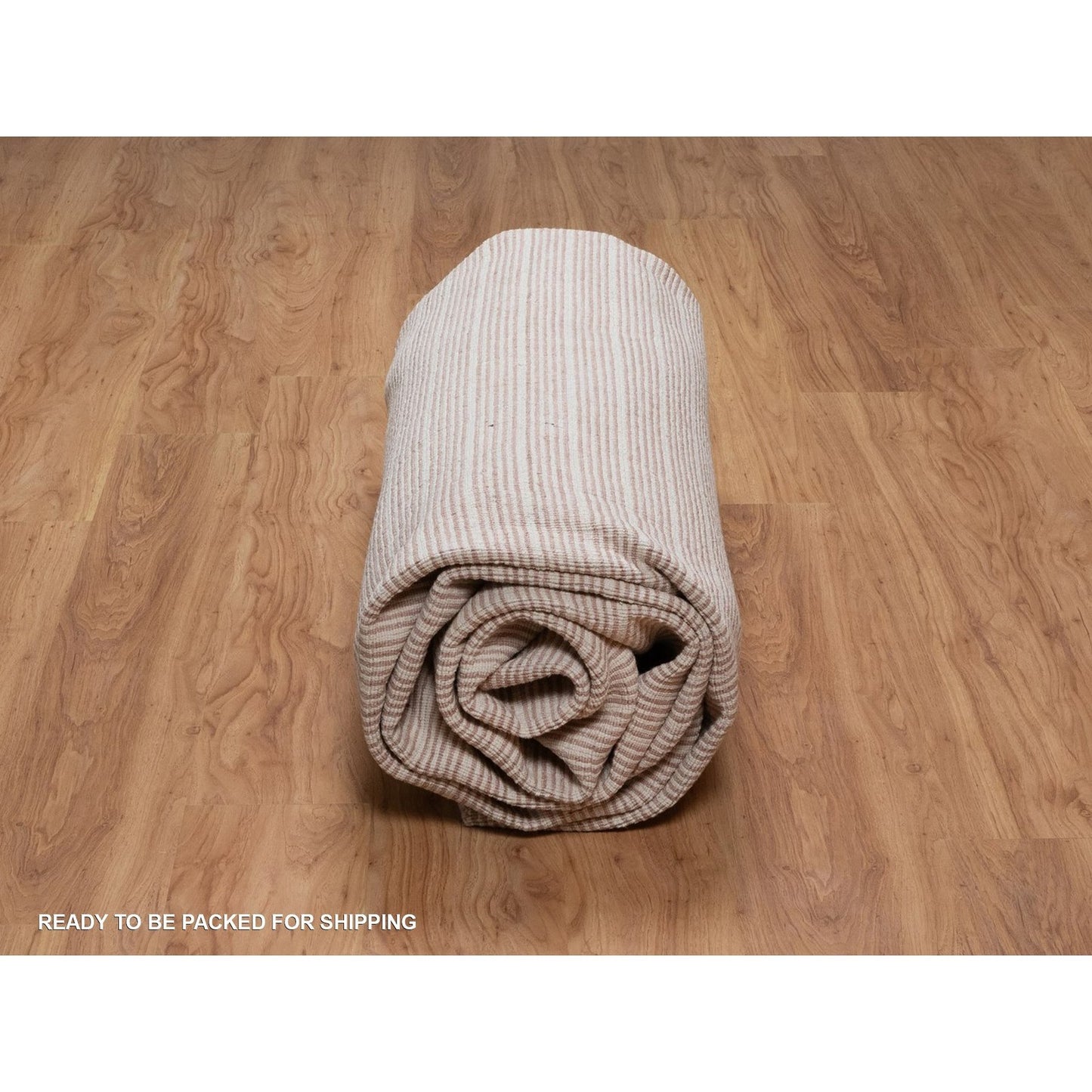 9'X12' Rose Pink Modern Plain Decor Box Design Loomed Knotted Wool Rug