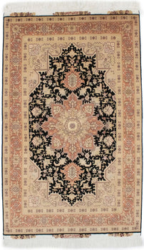Handmade Signed Oriental Rug Classic Floral Kork